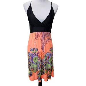 LAGACI Sundress Neon Orange & Black. Women's Size XL